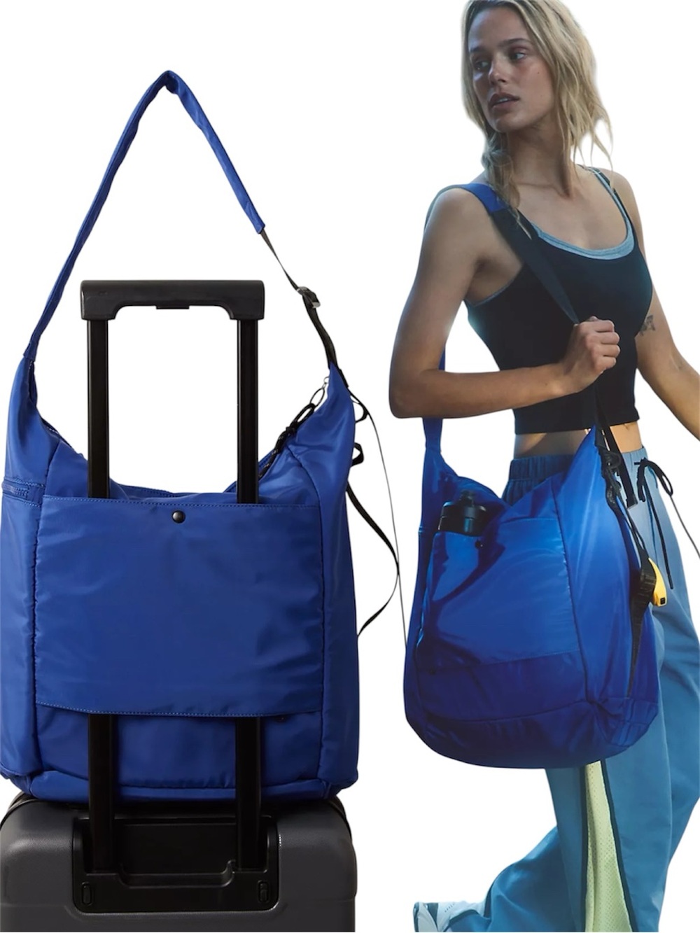 NWT Free People Movement No Time Zones Carryall Tote Electric Shock